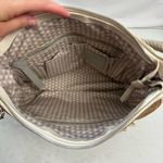 Brighton Cream & Tan Raffia Leather Shoulder Tote Bag Purse Photo 8