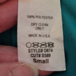 Sage 70's Style Chevron Print Mini Dress Groovy Mod Hippie 60's Bohemian Retro Size S Photo 4