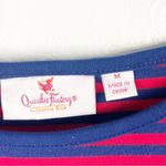 Quacker Factory Striped 3/4 Sleeves Sequin Lobster Shoulder Accents Top Medium Photo 2