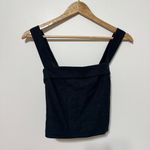 Abercrombie & Fitch  Linen-Blend Squareneck Set Top Size Small in Black Photo 2