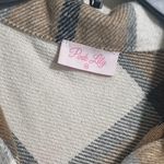 Pink Lily  Plaid Jacket in Tan and White Photo 3