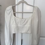 Princess Polly White Long Sleeve Crop Top Photo 3