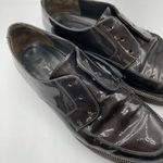Paul Green  Black Patent Leather Lace Up Loafers Womens 6 Oxford Preppy Shoes Photo 2