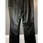 Valerie Stevens Pants Womens 8 Black Leather Straight Leg Lined Zip Front Photo 5