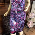 JAY GODFREY PURPLE, PINK & BLACK PRINT BODY CON SHEATH DRESS (10) Photo 8