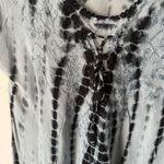 Womens Tie Dye Rayon Tunic Dress Embroidered Lace Festival Grunge Hippie Boho Gray Size undefined Photo 3