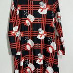 Womans Festive Long Sleeve Holiday Mini Dress Small Red Photo 0