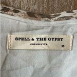 Spell & The Gypsy Leopard Print button detail ruffledAda Gown Size XSmall Boho Tan Photo 10