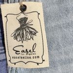 easel NWT Burgundy Plaid Flannel Panel Denim Asymmetrical Mini Skirt Large Photo 3