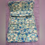 Great Condition LEMON HILL QUILTED WALLET VELCRO CLOSURE AND Zip POCKET in Back Blue Photo 3