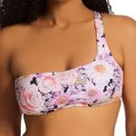 Sanctuary Swim Petal Pusher One Shoulder Bikini Top Asymmetrical Floral L NWT Photo 0