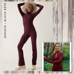 Athleta NWT + ALICIA KEYS Goddess Bodysuit, Maroon, Size M 450639 Photo 1