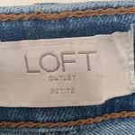 Loft  Two Tone Striped Skinny Jeans Photo 5