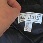 VTG 80s AJ Bari 12 14 Black Velvet Formal Wiggle Gown Dress Mermaid Long Evening Photo 5