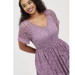 Torrid NWT Lilac Purple Stretch Lace Pockets Skater Dress Size 4X Photo 1