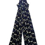 Kaileigh Lexy Knit Jumpsuit Floral Wrap Wide Leg Womens Small Sleeveless Summer Photo 0