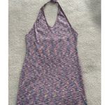 Miss Lola  Rib Knit Halter V-Neck Mini Body-con Dress Multicolor Size L Photo 4