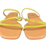 LK Bennett Revelle Lime London Sandals 41 US 10 Strappy Green Leather Flats Shoe Photo 2