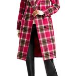 Bloomingdale’s Aqua Plaid Duster Trench Coat in Pink, Size M New w/Tag $178 Pink Size M Photo 11