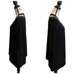 Clara Sun Woo Tunic Dress cut out Black Size Small 3/4 sleeves stretch NWOT Photo 2