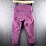 Lululemon High Rise Crop Leggings 21" Luon Diamond Jacquard Magenta Size 6 Photo 6
