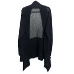 Coldwater Creek Rabbit Hair Blend Black Open Front Long Line Cardigan Size XL Photo 1