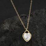 Heart Locket Necklace Gold Photo 1