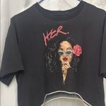 Her Universe H.E.R Black Graphic Tee with Pink Accents Photo 0