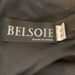 Belsoie Black Satin Maxi Bridesmaid Dress EUC Sz 14 Sleeveless Polyester Photo 6