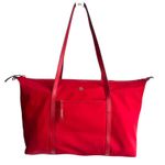 Kate Spade  Jae Red Nylon Weekender Duffel Travel Bag w/ Strap Photo 0