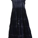 Hill House The Ellie Nap Dress Navy Velvet A-line Smock Ruffles Tier Midi S New Photo 1