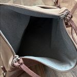 Roots  Canada Emma Bag Leather Foldover Crossbody Colorblock Brown and Taupe Photo 6