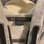 Armani Exchange Womens “I Heart AX” Embellished Gray Hoodie Sweatshirt Sz Medium Photo 2
