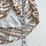 Habitual Talia Gardenia Zebra Print Beige White Tie Waist Shirt Dress Size XS Photo 6