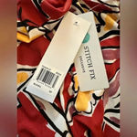 NWT Stitch fix Wisp Lottie jumpsuit wide leg floral rust size 8P Red Photo 4