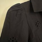 & Other Stories & Other Stories Black Eyelet Puff Sleeve Blouse | Paris Atelier NWT Size 0 (XS) Photo 5