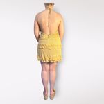 Lulus Downright Darling Yellow Tiered Ruffled Halter Mini Dress Size M Size M Photo 2