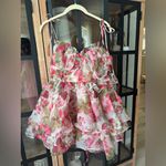 Strawberry babydoll mini dress bows corset straps ruffles matne bella barnett Red Size M Photo 10