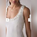 Urban Outfitters Motel Fulvia Ruffle Trim Slip Mini Dress in White/Cream () Photo 3
