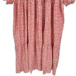 Pink Floral Print Long Sleeve V Photo 3