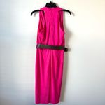Donna Karan  Belted Midi Sheath Dress Hot Pink 6 Photo 6