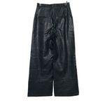 Bardot Marlowe Wide Leg Pant in Black 6 New Womens Vegan Faux Leather Trousers Photo 8