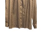 High Profile Vintage Button Down Blouse Beige Size 20W 80โs Neutral Career Glam Tan Photo 5