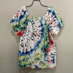 Style & Co . Multicolor Tie-Dye Blouse Large L Photo 6
