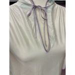 Vintage Deena Tunic Nightgown Tie Neck & 3/4 Sleeves Womens Sm Lingerie Peignoir White Photo 1