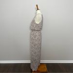 She & Sky Jumpsuit Animal Print Wide Leg High Neck Halter Black Taupe Cream Photo 4