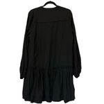 Pomander Place Ophelia Black Boho Tassel Detail Long Sleeve Gauze Dress Large Photo 2
