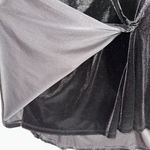 Limited Collection Womens NEW VTG Black Velvet Faux Wrap V Neck Winter Top Sz M Size M Photo 4