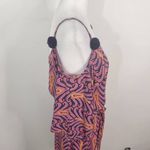 Figue Navy and Pink Shift Dress with Sash Size Small Pink Silk Dress Blue Photo 4