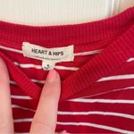 Heart & Hips Striped Cropped Tee Photo 2